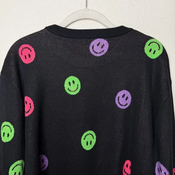 Queen of Sparkles Smiley Sequin Sweater - Picture 8 of 14